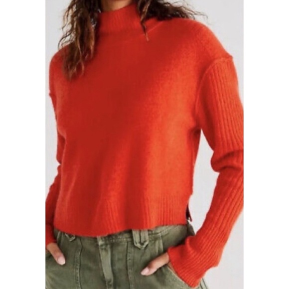 Free People Aubrey Cashmere Sweater Tomato XS - Picture 12 of 14